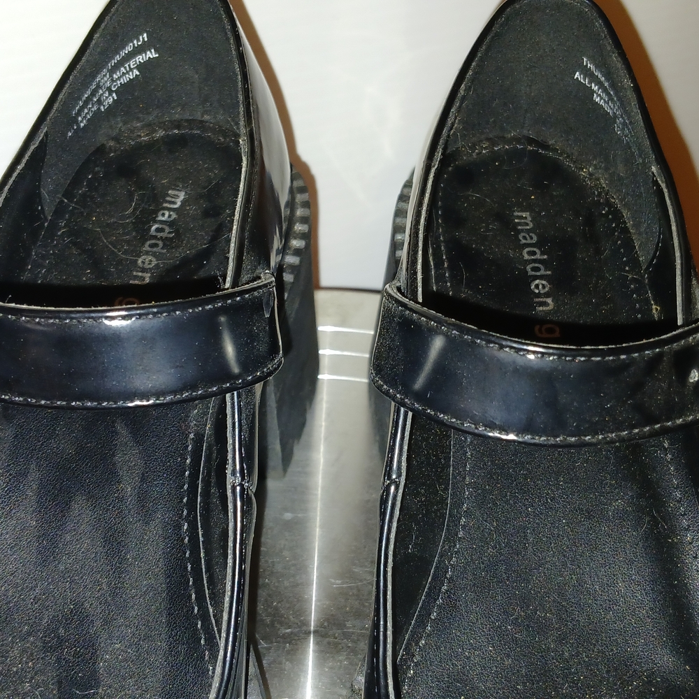 Madden Girl Women's Thunder Black Platform Shoes, Size 9
